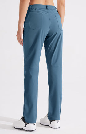 Libin women's golf pants side view highlighting the straight leg for versatile styling.
