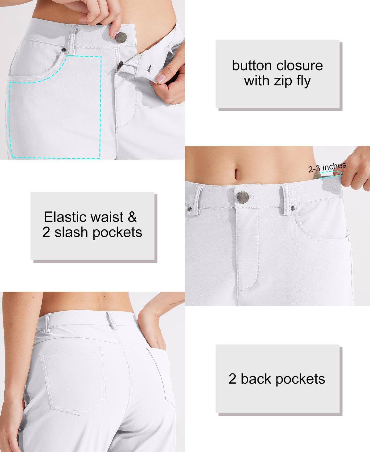 Libin women's golf pants, stretch-straight-leg, four-pocket convenience for essentials.