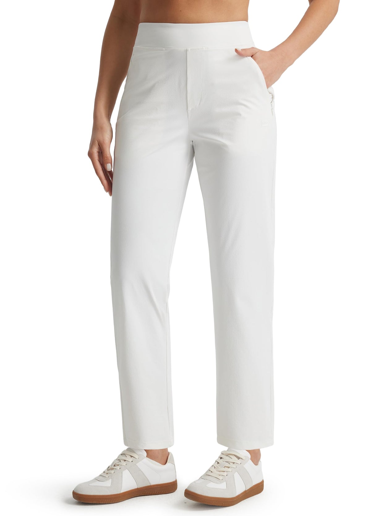 Libin women's golf pants front view with sleek straight-leg silhouette for a flattering look.