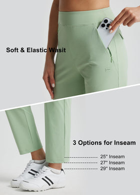 Libin pants with hidden zipper pockets to secure essentials on and off the course.