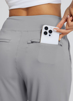 Libin women's elastic waistband closeup showing secure fit.