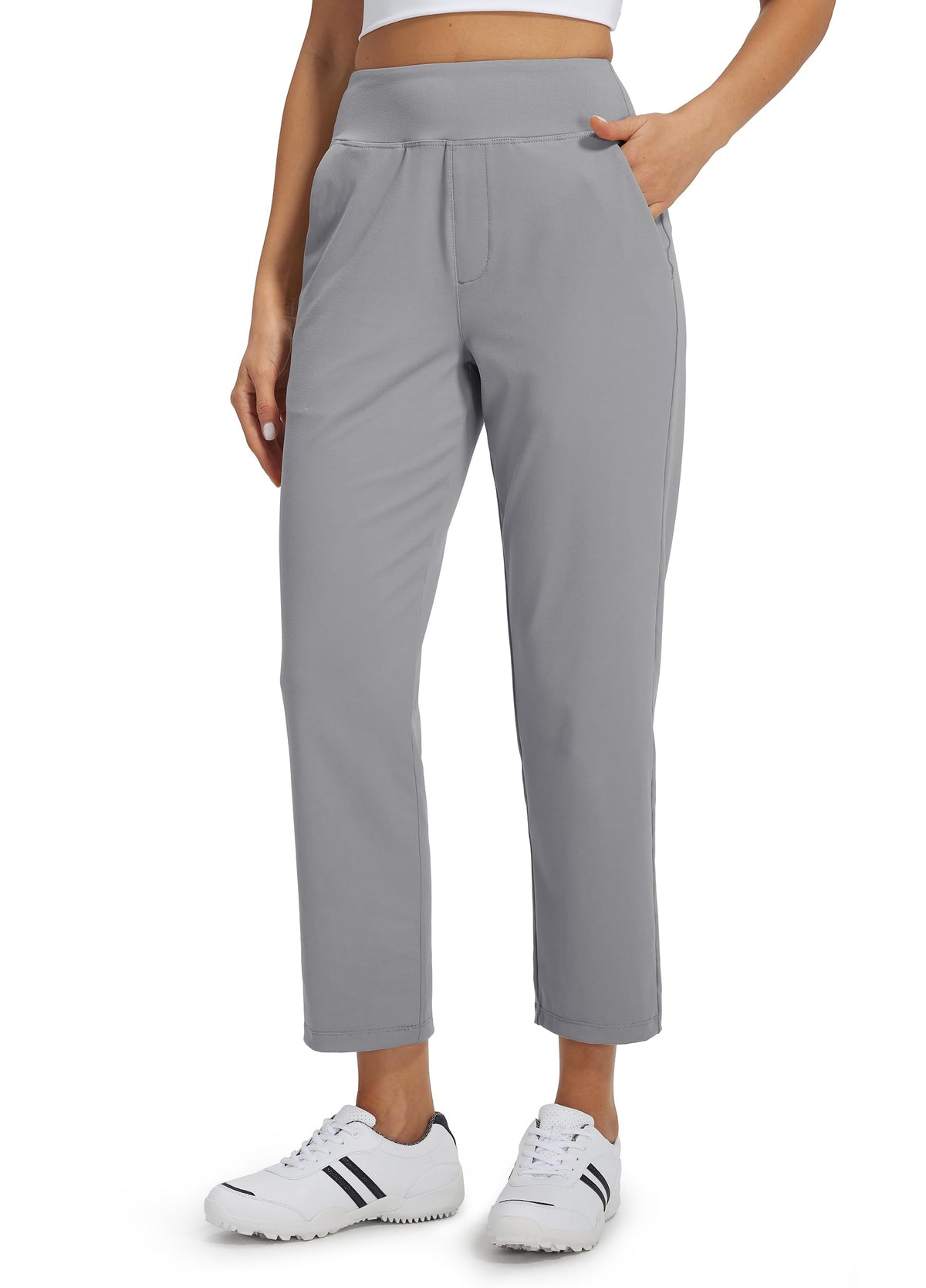 Libin women's pants front view showing 4-pocket design for versatile wear.