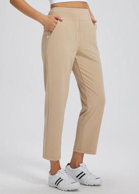 Libin high-waisted elastic-band pants shape the waist during activity.