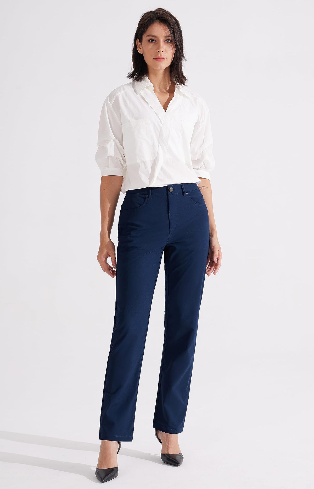 Libin women's navy pants ideal for golf, travel, work, and hiking.