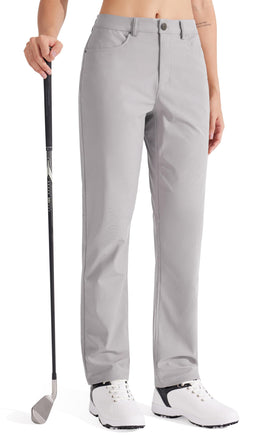 Libin women's pants straight-leg front view offers a sleek work-ready silhouette.