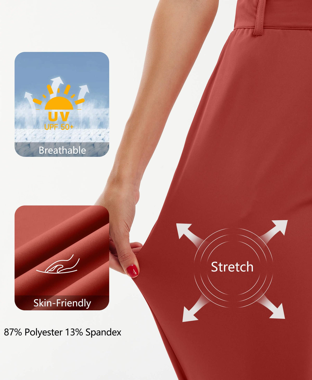 Libin burgundy joggers provide a versatile color for business casual looks.
