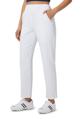 Libin women's travel pants front view showing stretch fabric for mobility.