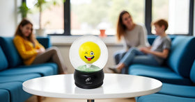 Lightahead 11-inch tall globe designed for compact desks
