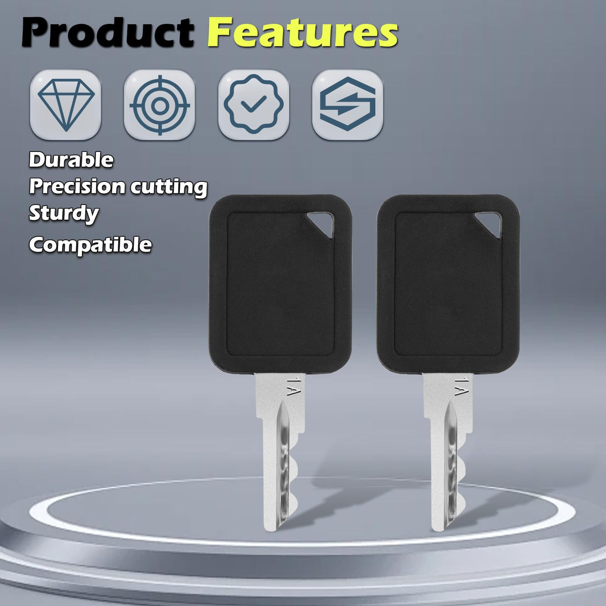 LikeLion 2Pack Club Car key 1A precision-cut detail ensures smooth operation