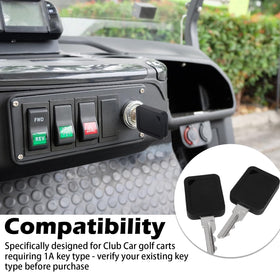 LikeLion 2Pack Club Car key 1A side view highlights durable metal blade