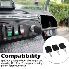 LikeLion club car keys precision-cut metal shaft for smooth operation
