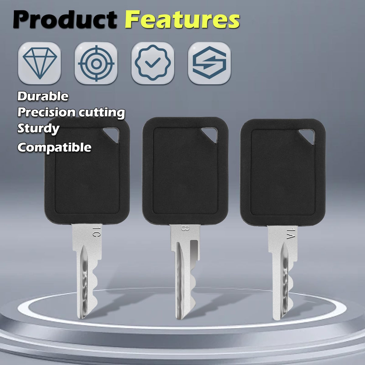 LikeLion keys with durable black plastic head resisting wear