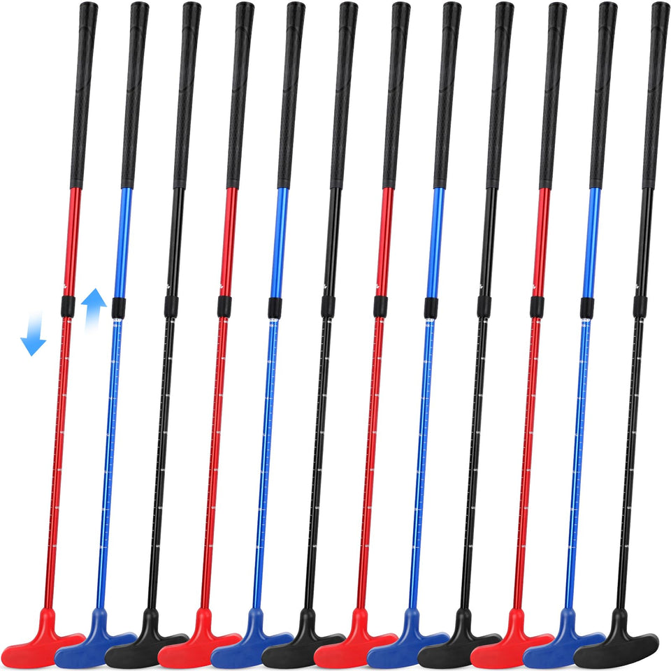 Liliful 12-pack putters in black, blue and red for versatile training.