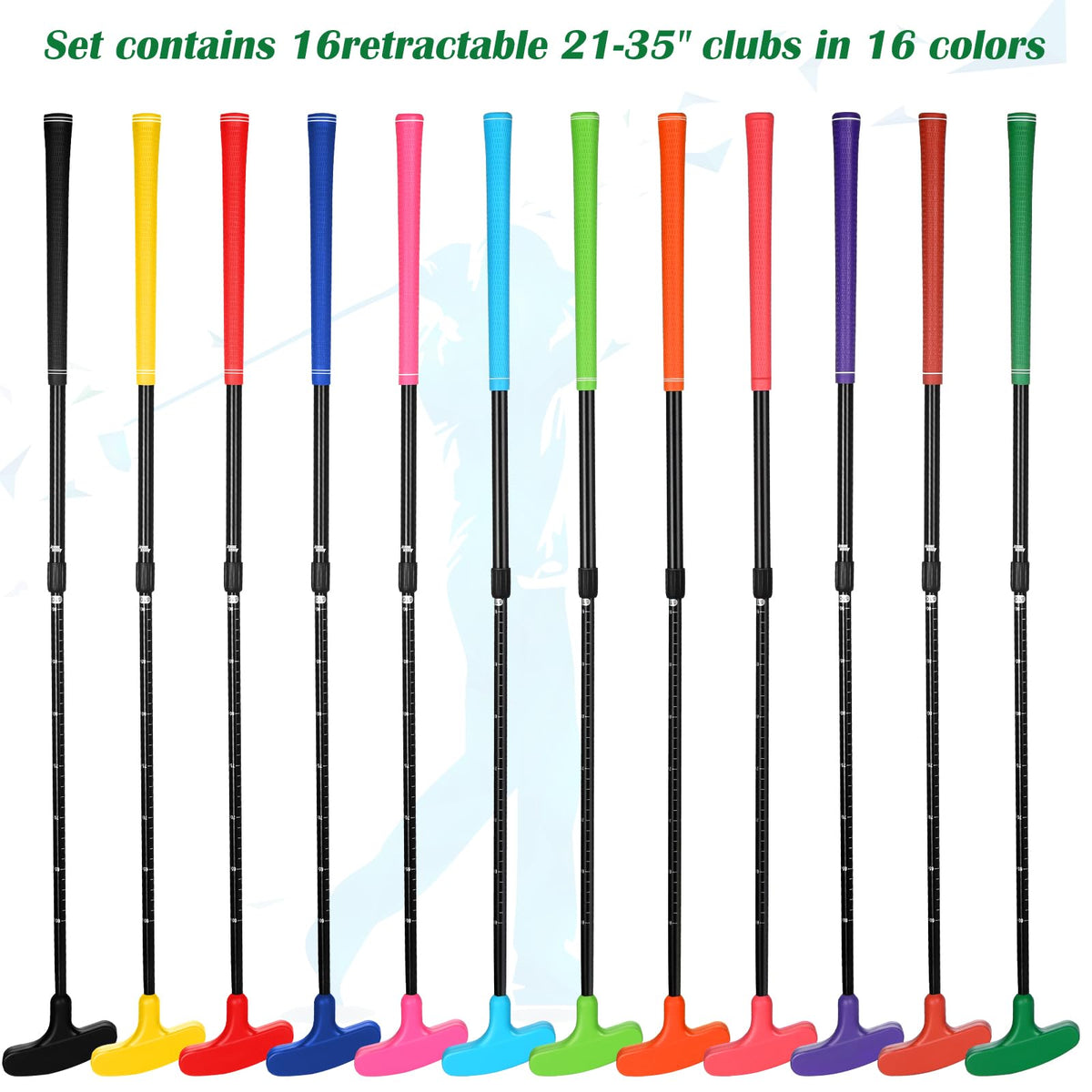 Liliful adjustable-length golf putter with extendable shaft for versatile play.