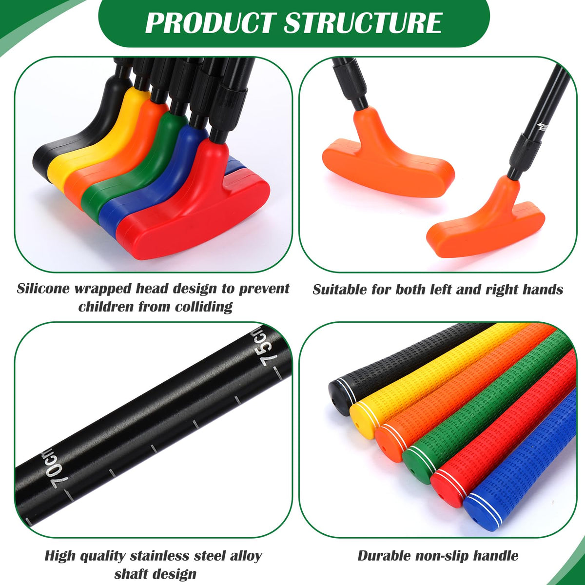 Liliful portable indoor-outdoor golf putter set for easy practice anywhere.