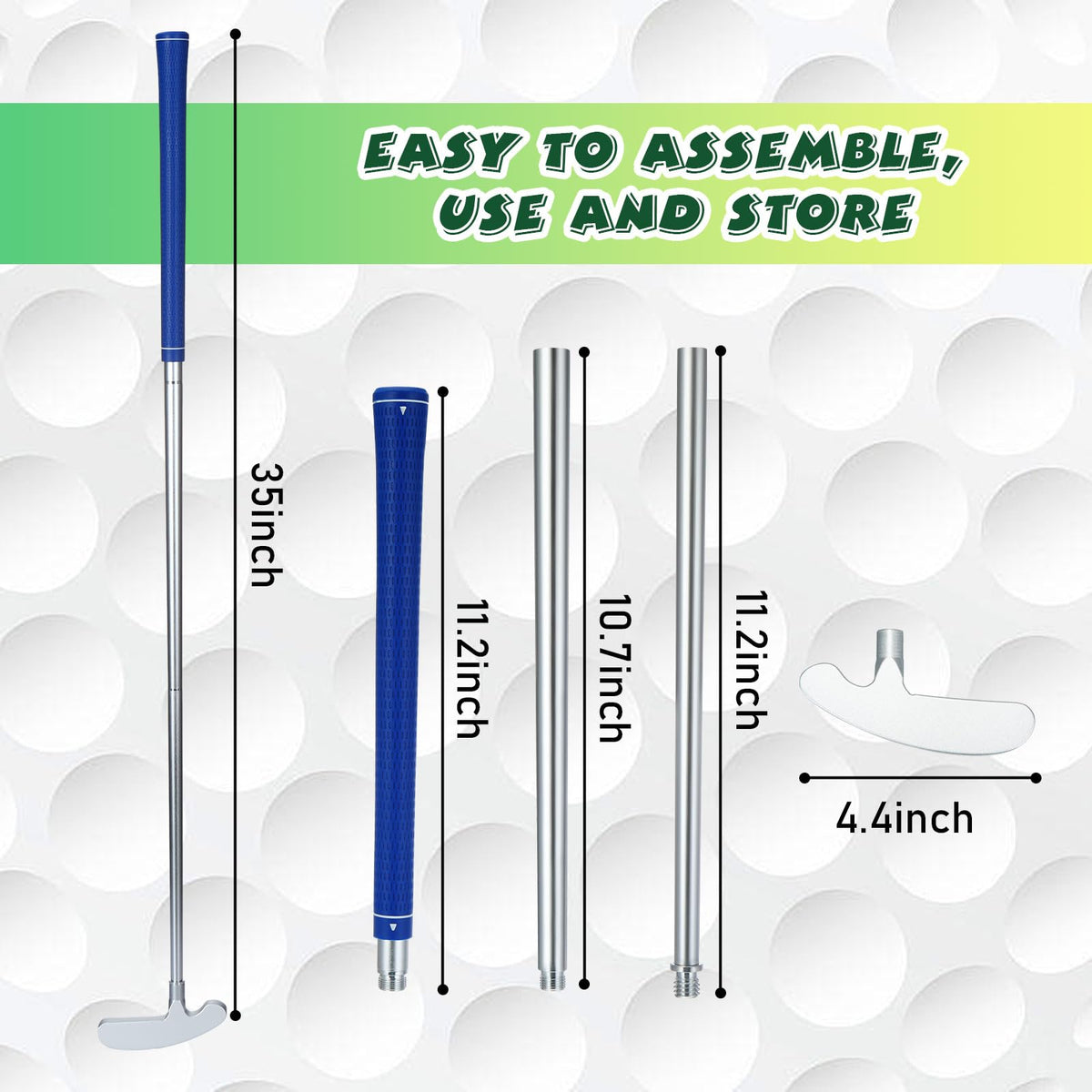 Liliful two-way golf putter supports both-handed play