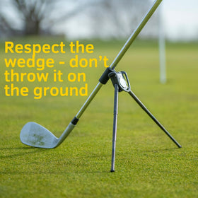 Links Caddie lightweight design fits easily in golf bag.
