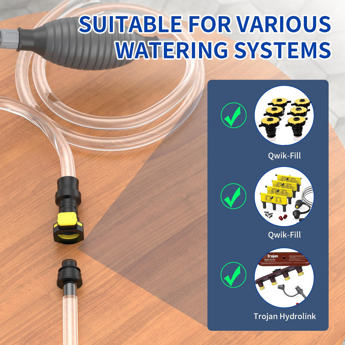 Lion Helper hand water pump for Trojan Hydrolink, quick manual filling on fleets.