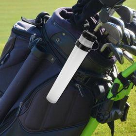 LIOOBO sand bottle stored in cart for easy access during a round.