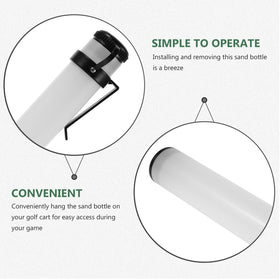 LIOOBO sand bottle with ergonomic handle, offering comfortable grip during use.