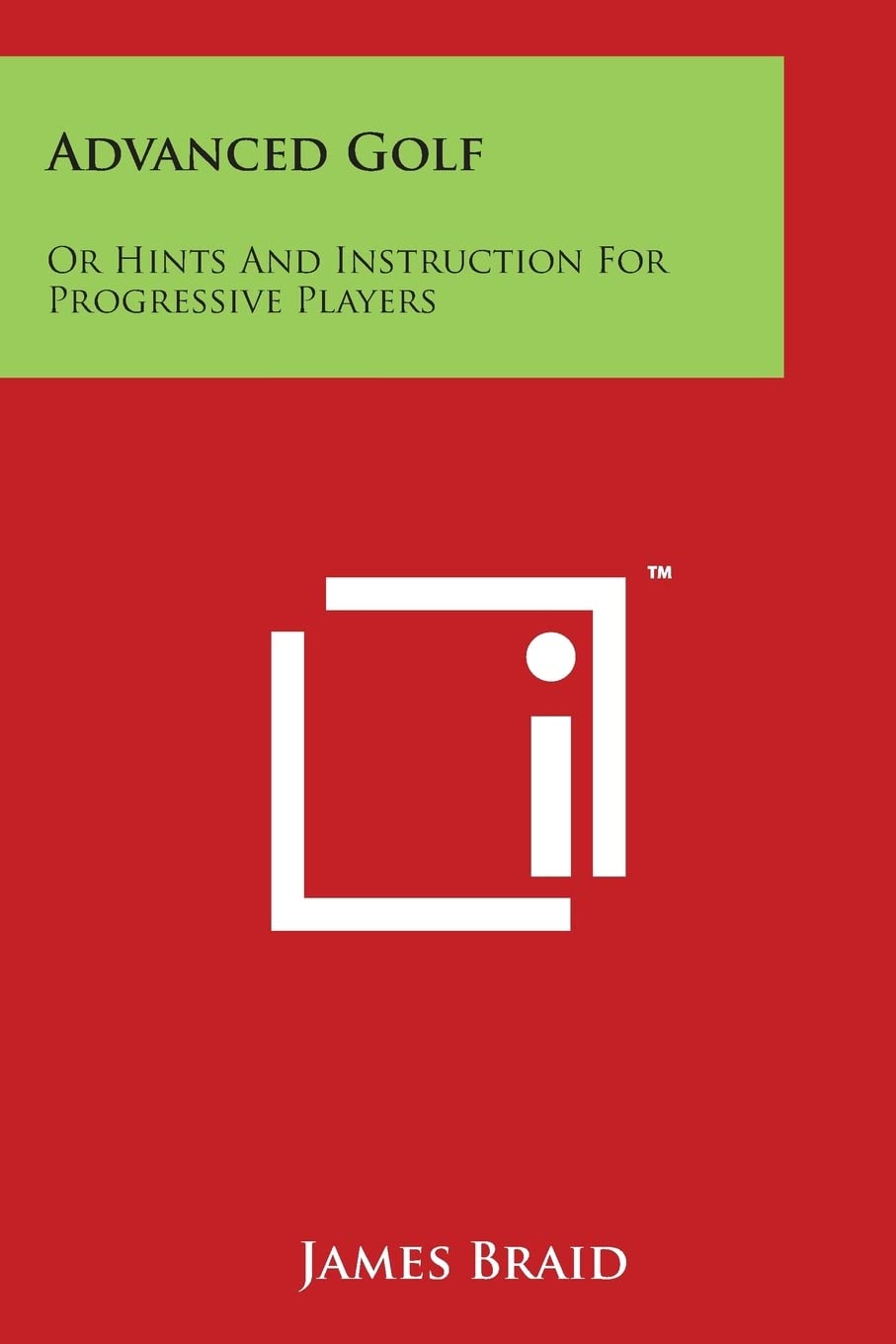 Literary Licensing Advanced Golf cover, ideal for golf history enthusiasts.