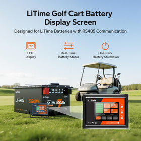 LitTime monitor uses RS485 communication for reliable data exchange with LiTime batteries
