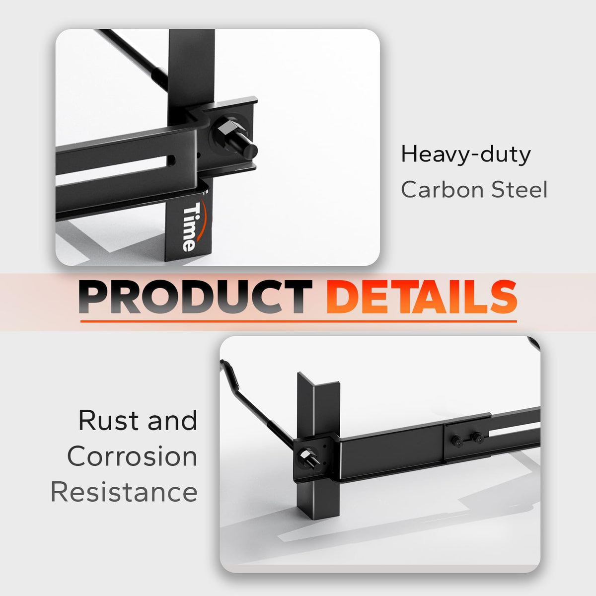 LitTime rust-resistant carbon steel bracket delivers long-lasting durability.