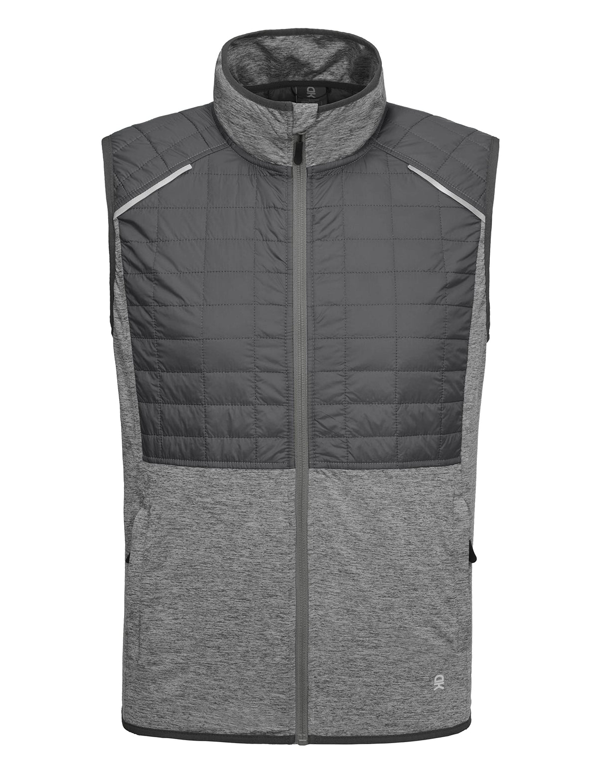 Little Donkey Andy vest quilted panels close-up highlighting core warmth without bulk for cool days.