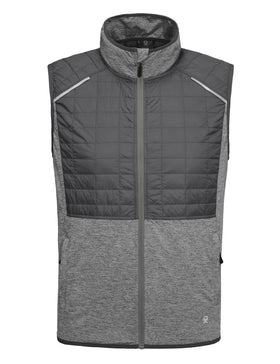 Little Donkey Andy vest quilted panels close-up highlighting core warmth without bulk for cool days.