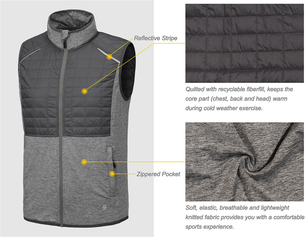 Little Donkey Andy vest reflective stripes front for visibility during early-evening runs
