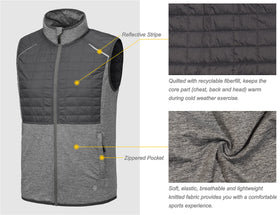 Little Donkey Andy vest reflective stripes front for visibility during early-evening runs
