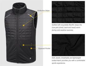 Little Donkey Andy vest pocket area with zipper provides secure storage.
