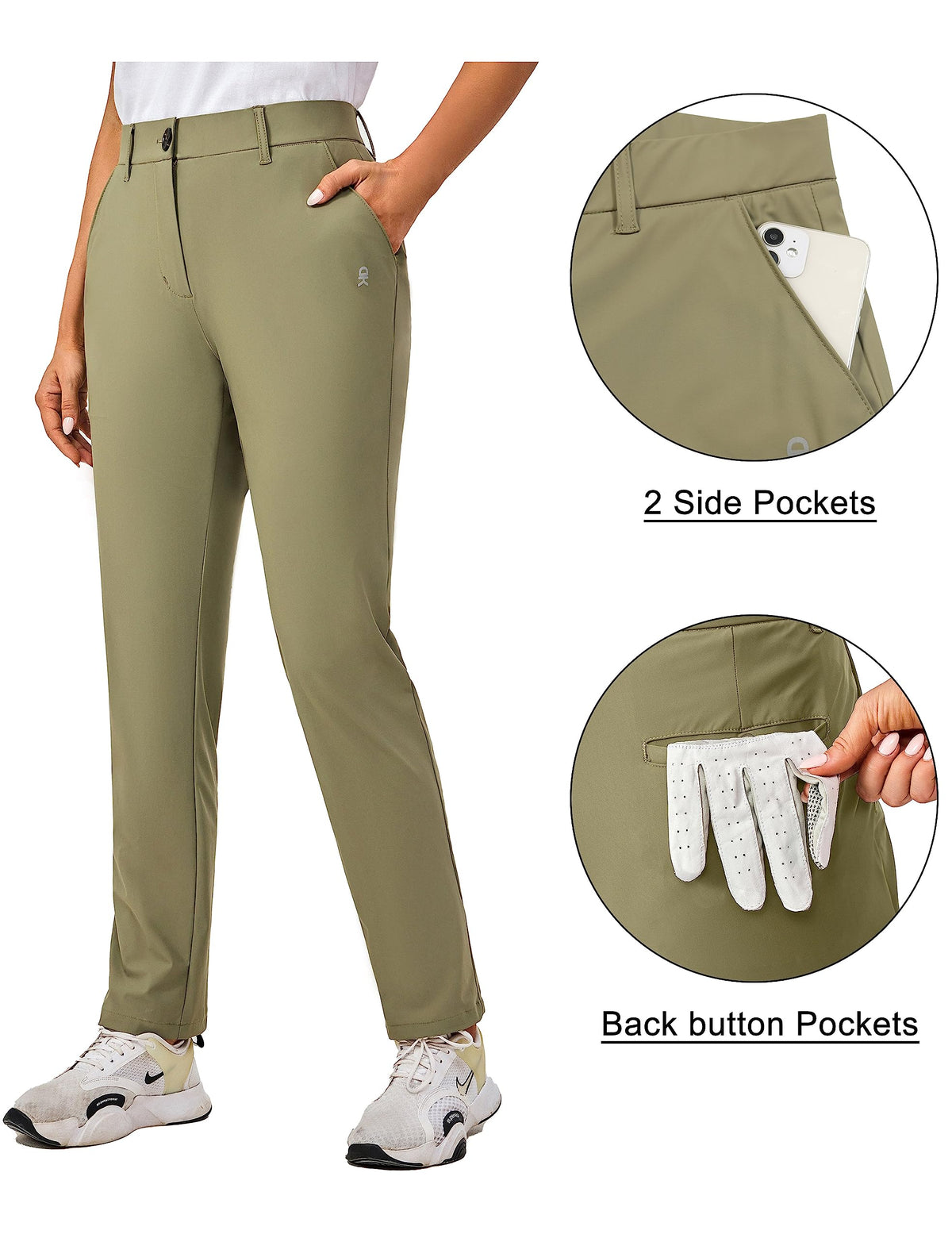 Little Donkey Andy golf pants rear pocket design for secure essentials
