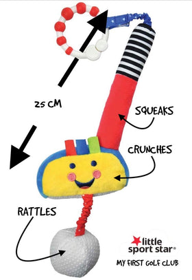 Little Sport Star golf club makes a charming baby gift with soft appeal.