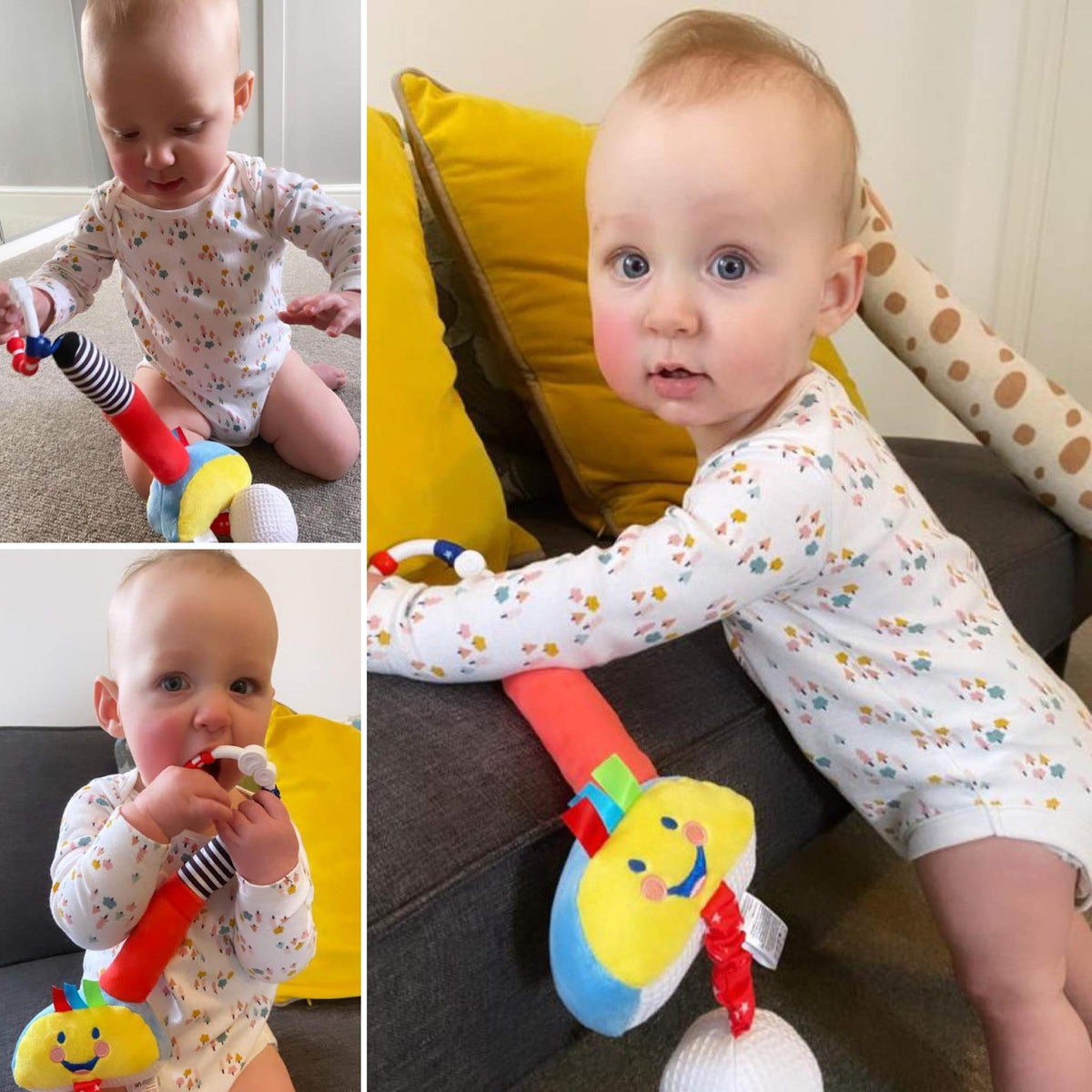 Little Sport Star golf club with rattles invites musical exploration for babies.