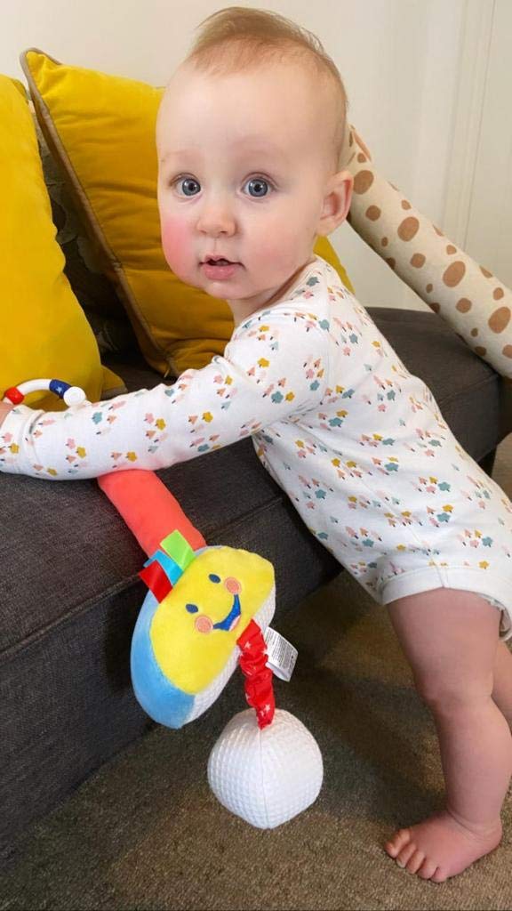 Little Sport Star soft-materials golf club supports safe, cuddly play.