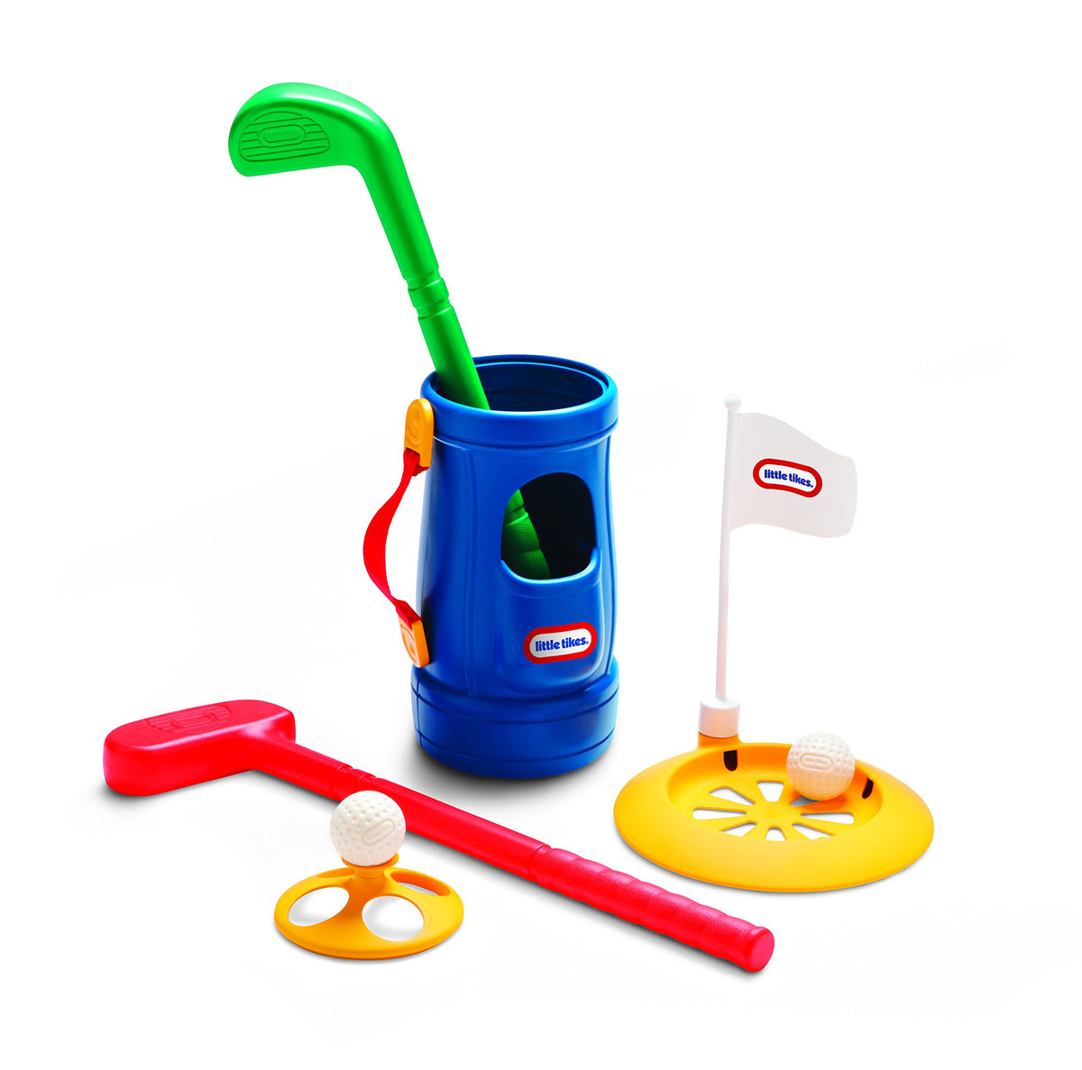Little Tikes TotSports Grab N Go Golf blue case for easy storage and transport.
