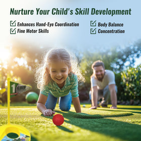 LittleTora golf holes and flags enabling interactive scoring.