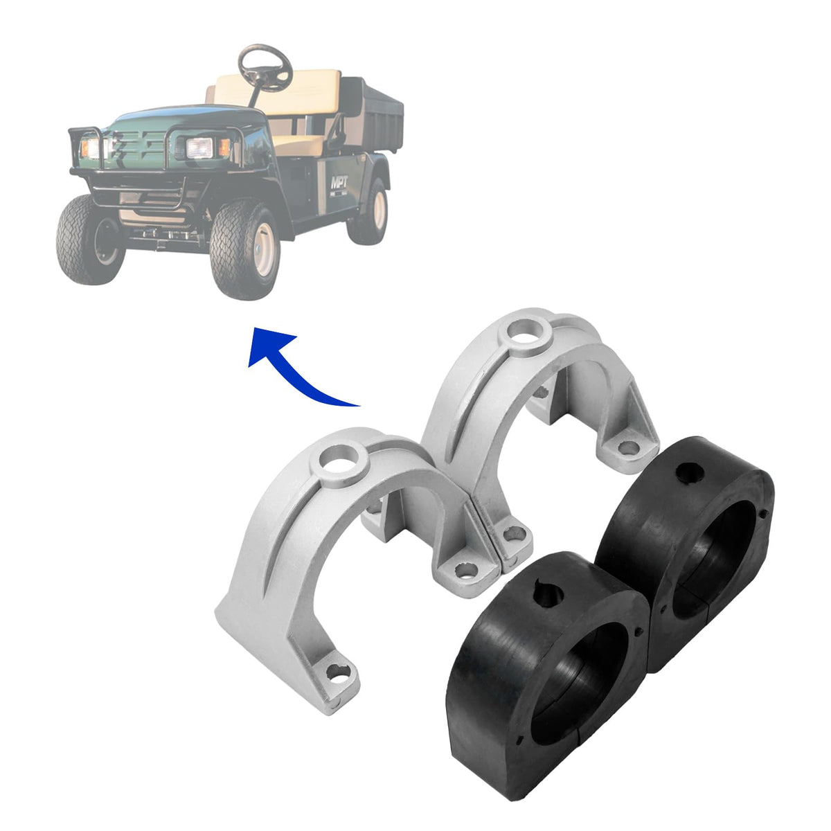 LittleFlower Workhorse 800/1200 compatibility visuals show versatile EZGO support.