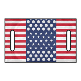 Liuqpwys American flag golf cart seat cover front view for tidy, patriotic seating