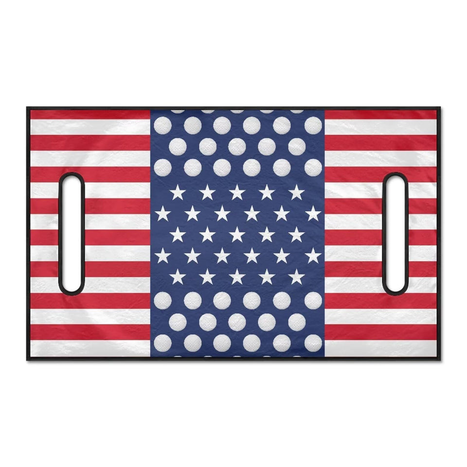 Liuqpwys American flag golf cart seat cover front view for tidy, patriotic seating