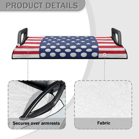 Liuqpwys American flag seat cover installation demo demonstrates universal fit