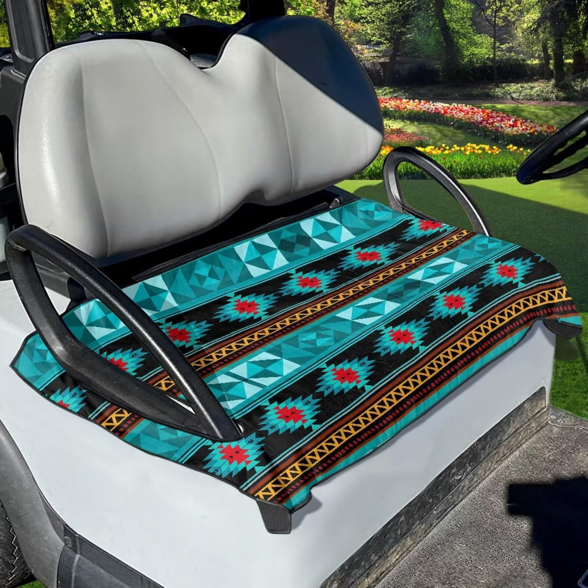 Liuqpwys Aztec seat cover tribal pattern adds durable decoration for carts
