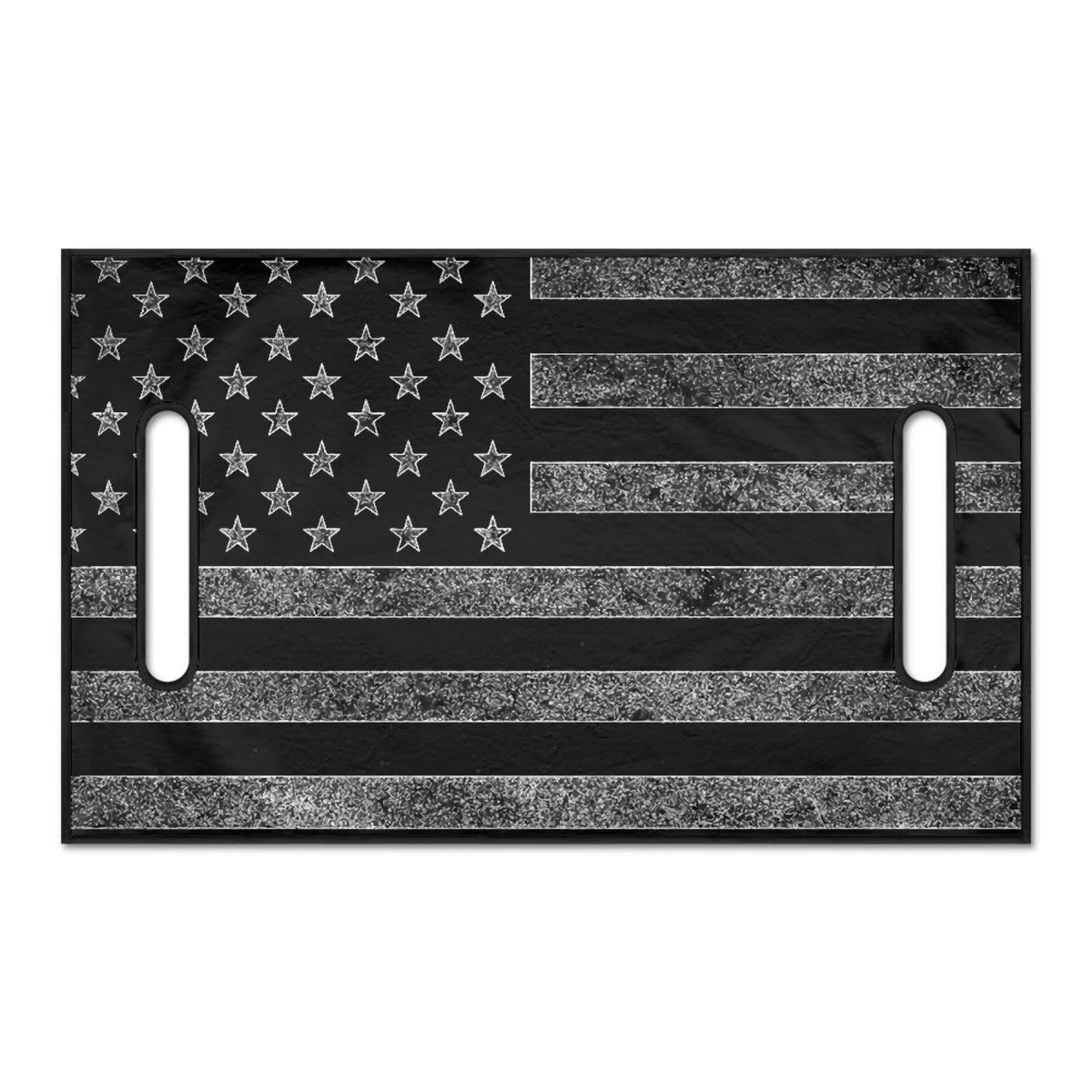 Liuqpwys black American flag seat cover on a two-passenger golf cart for stylish protection