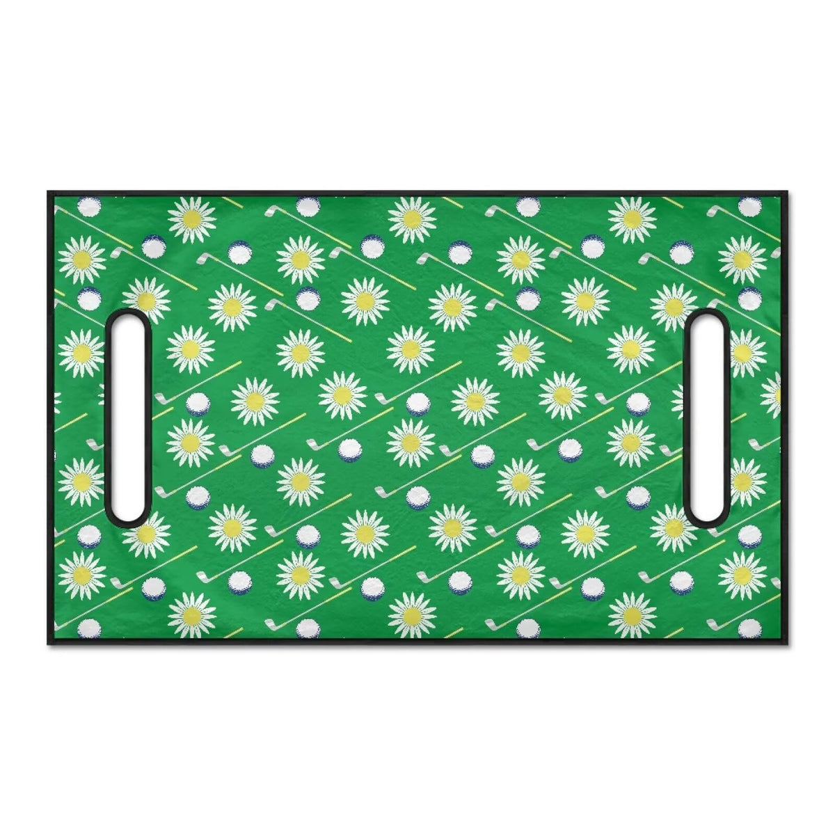 Liuqpwys Daisy golf cart seat cover blanket packaging highlighting durable, easy-care polyester fabric.