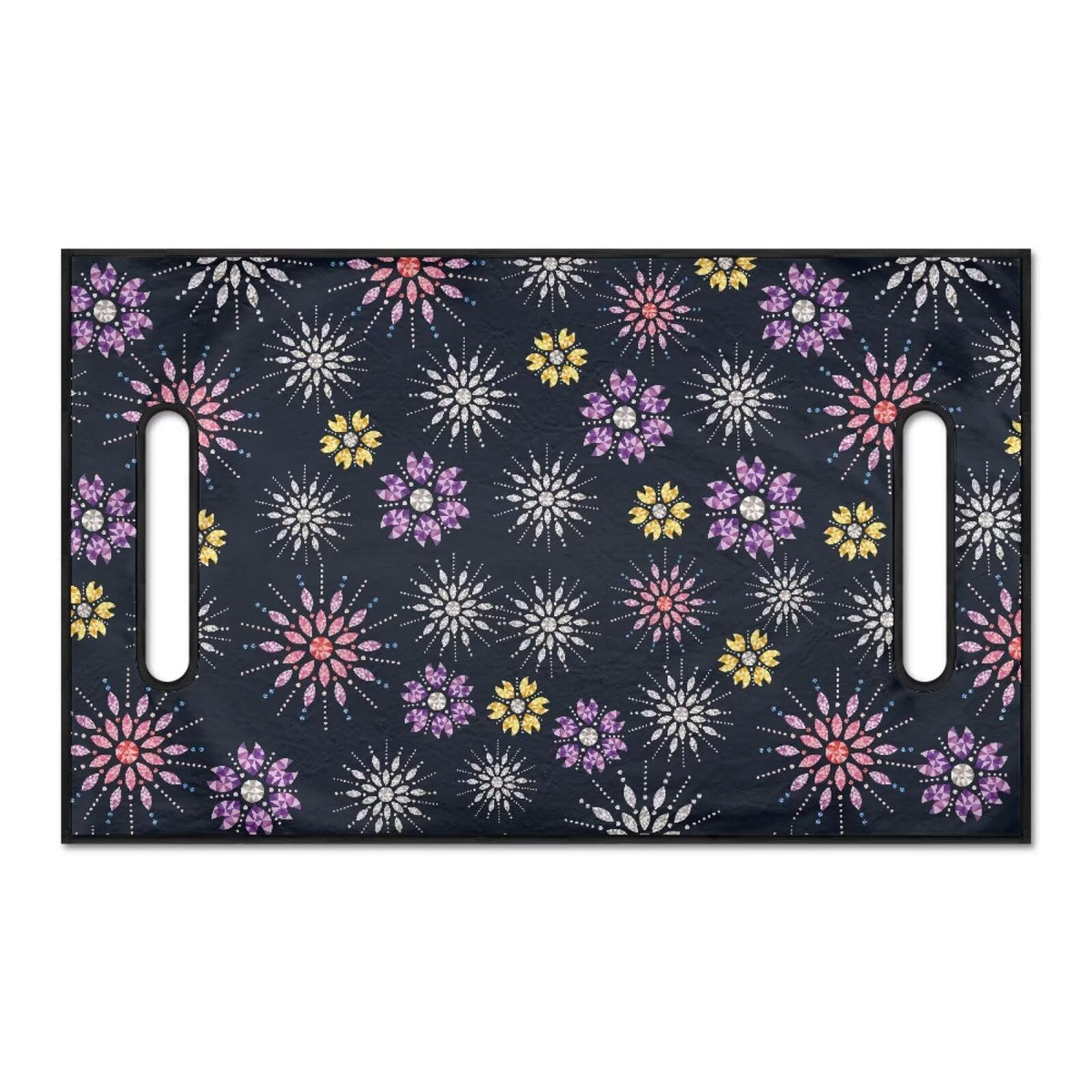 Liuqpwys Diamond Flowers seat cover close-up showing soft, durable fabric that resists wear.