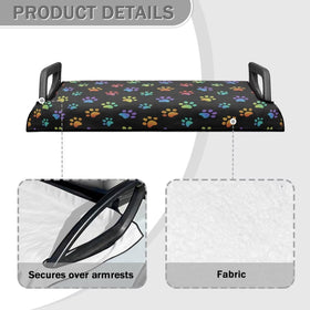 Liuqpwys dog paw print seat cover, durable and washable for easy care.
