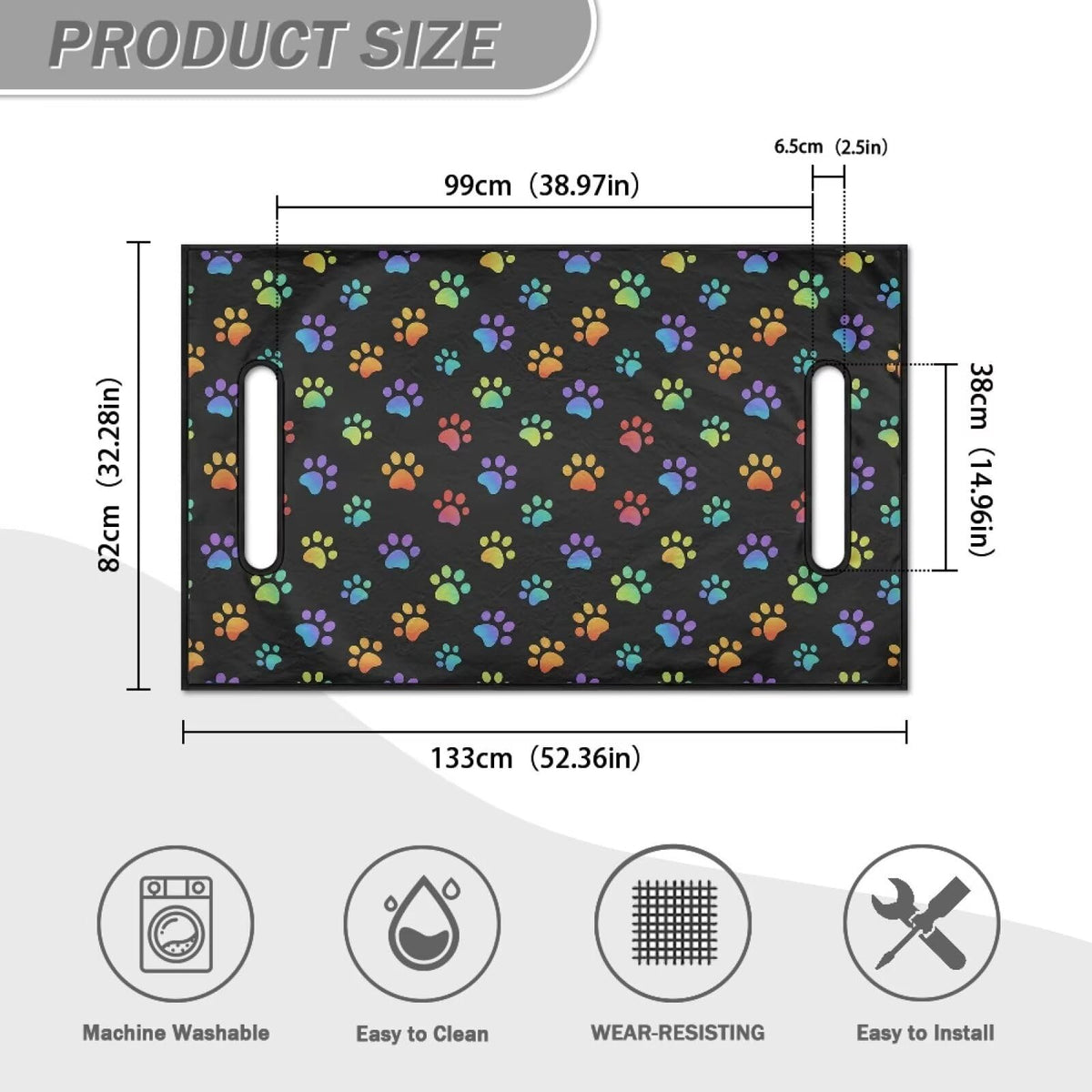 Liuqpwys dog paw print seat cover, ideal gift idea for golfers.