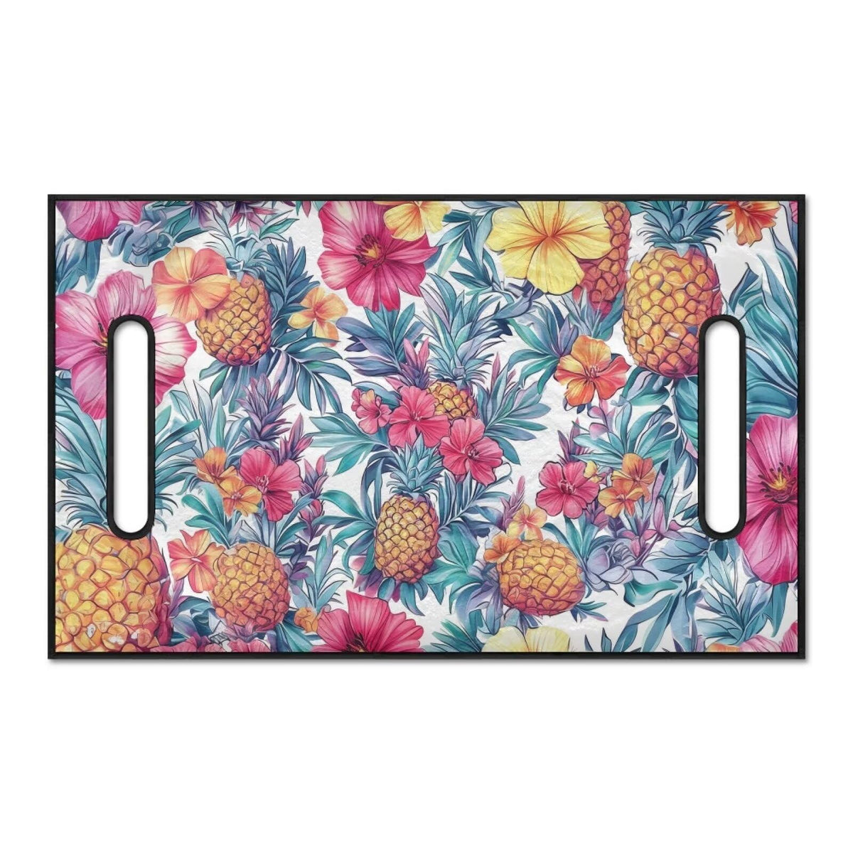 Liuqpwys Hawaiian Pineapple seat cover on seat for two-passenger carts adds comfort and protection.