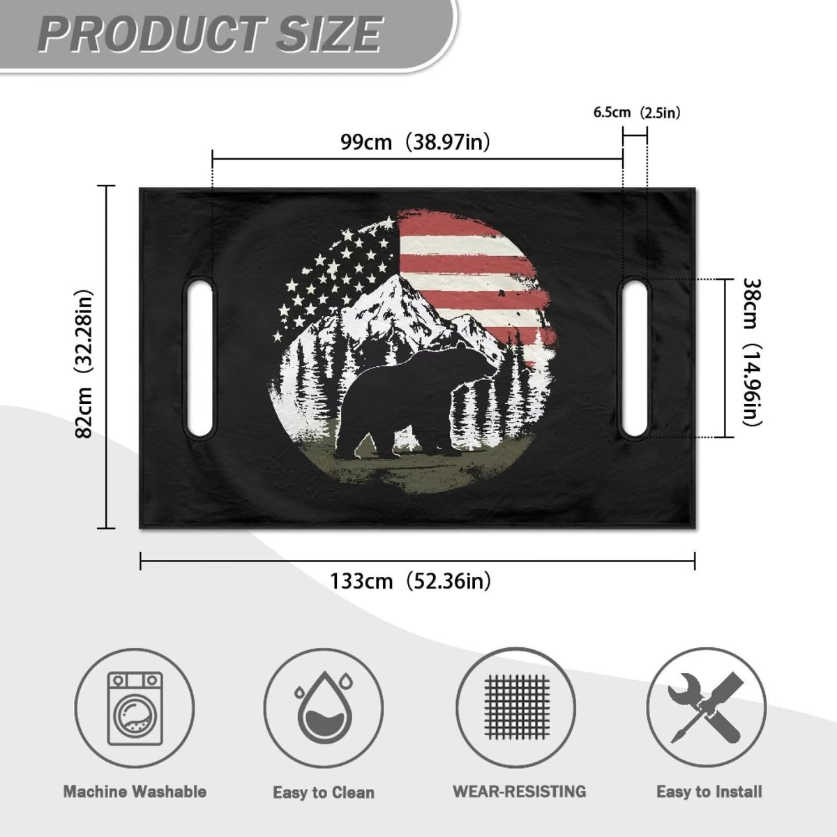 Liuqpwys machine-washable seat cover cleans easily after games.